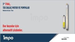 İmpo Döküm Tip S3 1HP (0.75kw-220V) Monofaze Tek Motor
