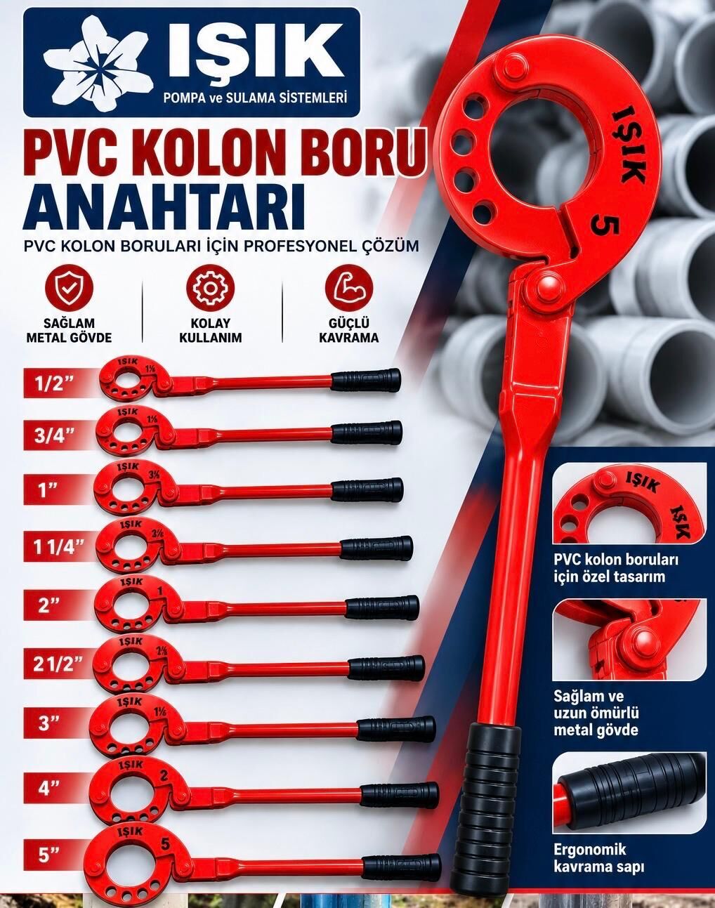 Pvc Sondaj Borusu Anahtarı